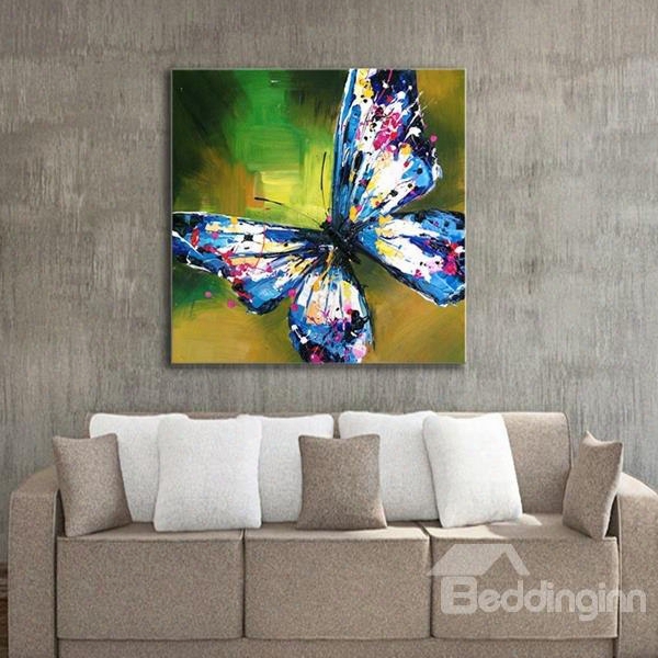 24␔24in Colorful Butterfly Pattern Canvas Waterproof And Eeco-friendly Framed Prints