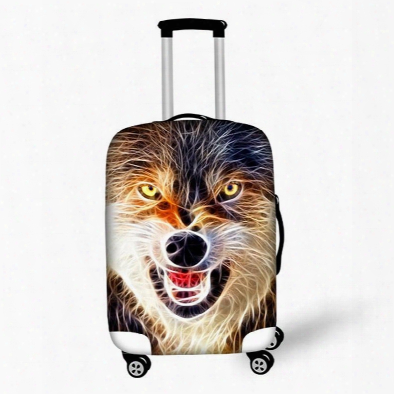 Angry Wolves Pattern 3d Painted Luggage Cover
