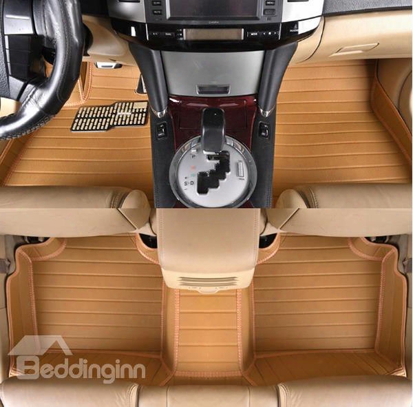 Anti-skidding Waterproof Fashiob Bright Color Design Pvc Leather Custom Car Floor Mats