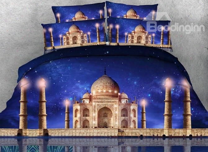 Attractive Galaxy And Castle Print 5-piece Comforter Sets