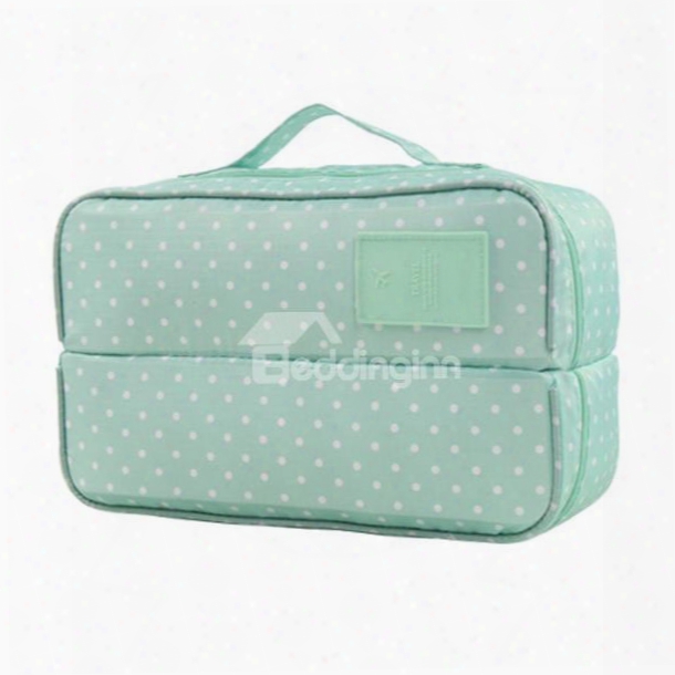 Blue Spots Multi-functional Travel Underwear And Socks Organizer Bag