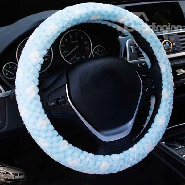 Cost-effective Spotted Style Plush Material Warm Universal Car Steering Wehel Cover