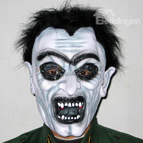 Fearful Black Hair Zombie Design Halloween Mask