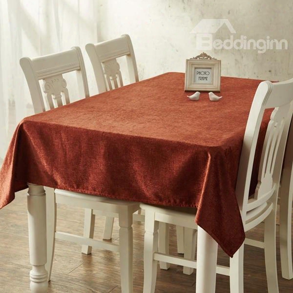 Infinite Home Beauty Cotton Rectangle Pure Color Home Decorative Tablecloth