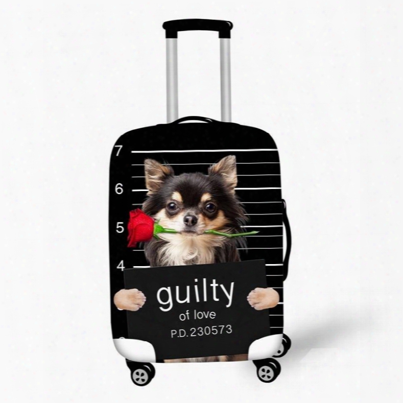 Kinds Of Dogs With Rose Pattern 3d Painted Luggage Ocver