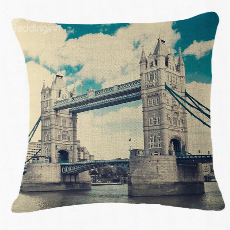 Magnificent London Tower Bridge Print Throw Pillow