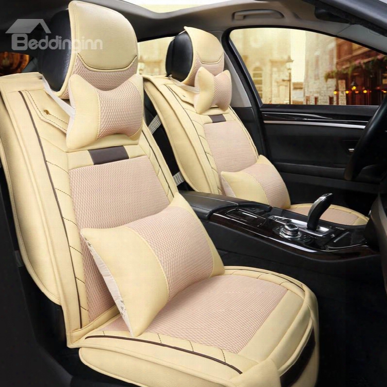 New Fashion Mixing Leather Material Durable Universal Car Seat Cover