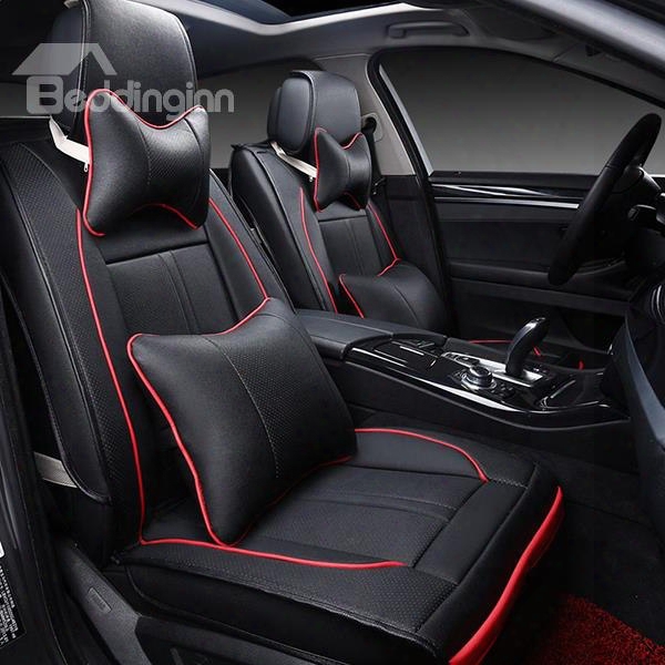 Premium Business Style Attending Contrasting Color Trims Universal Car Seat Cover