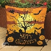 Chic Happy Halloween Print Throw Pillow Case