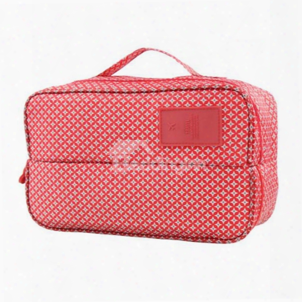 Red Stars Multi-functional Travel Underwear And Socks Organizer Bag