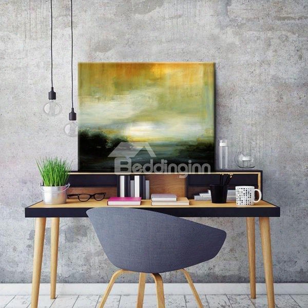 Special Design Sunsett River Scenery Canvas Stretched None Framed Oil Painting