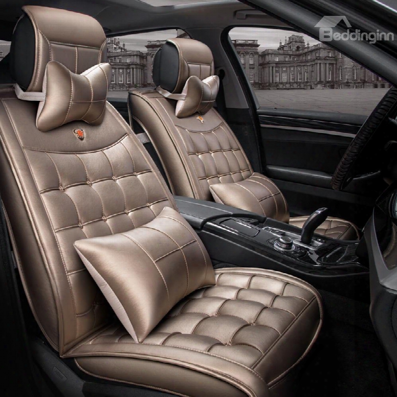 Textured Durable Pvc Leather Super Cozy Luxury Universal Car Seat Cover