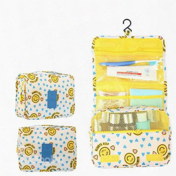 Yellow Sunflowers Hanging Toiletry Bag Cosmetic And Makeup Travel Organizer