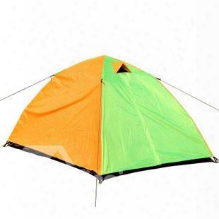 2 Person Contrast Color Instant Lightweight Fiberglass Skeleton  Camping And Hiking Tent