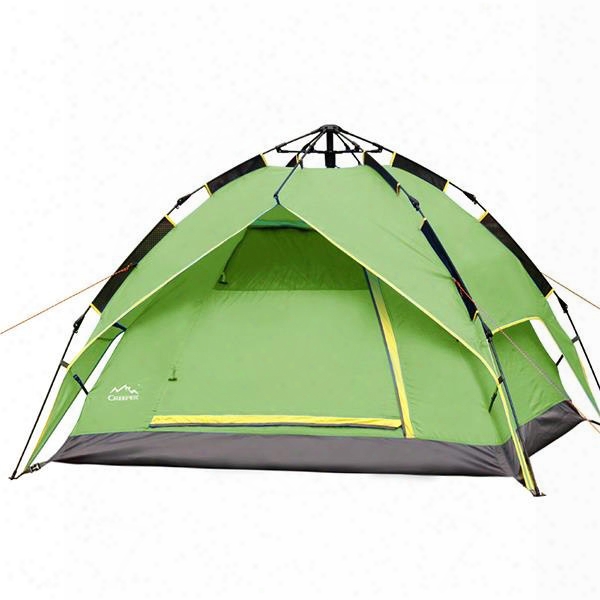 2 Person Double Layers Instant Fiberglass Polyester Tent With Rainfly Camping Tent