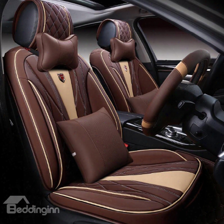 6d Sport Craft Design Dimensional Fashion Contrast Color Universal Five Car Seat Cover