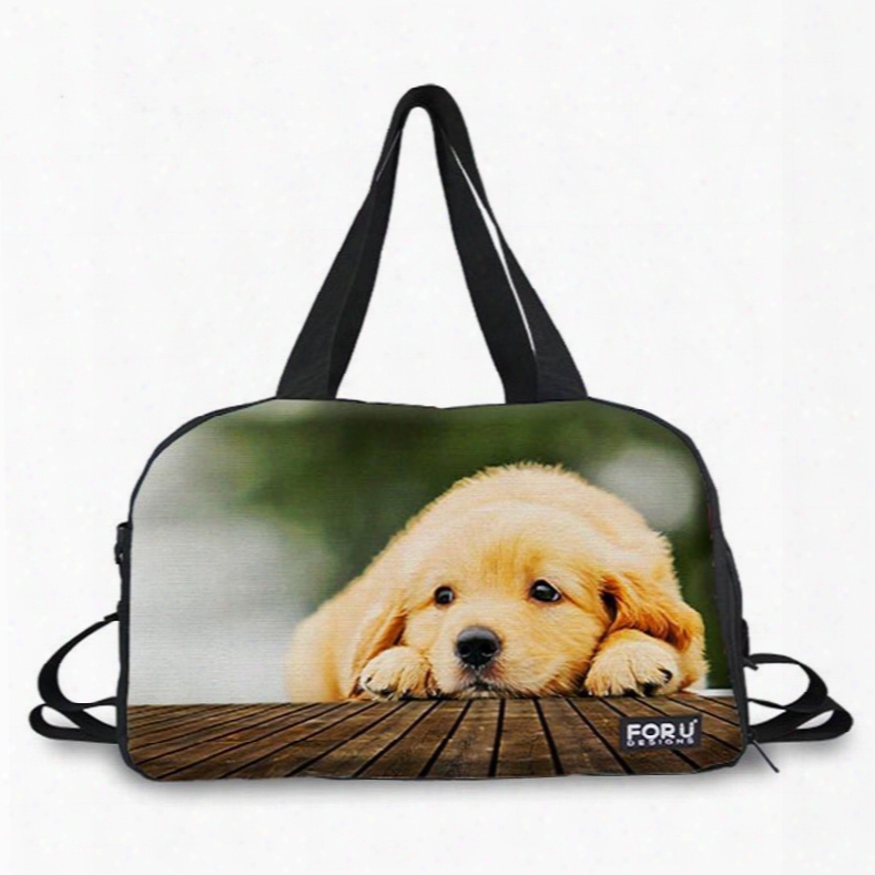 Adorable Pupph Pattern 3d Painted Travel Bag