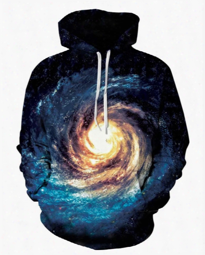 Amazing Long Sleeve Volution Galaxy Pattern 3d Painted Hoodie