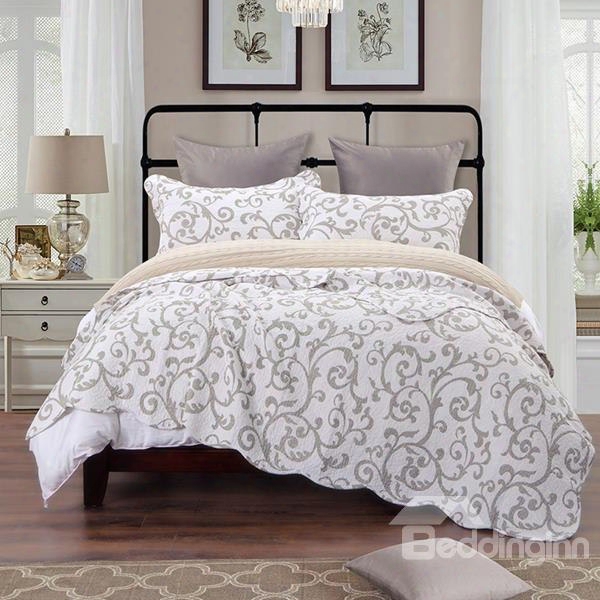 Beautiful Jacobean Print 3-piece Cotton Bed In A Bag