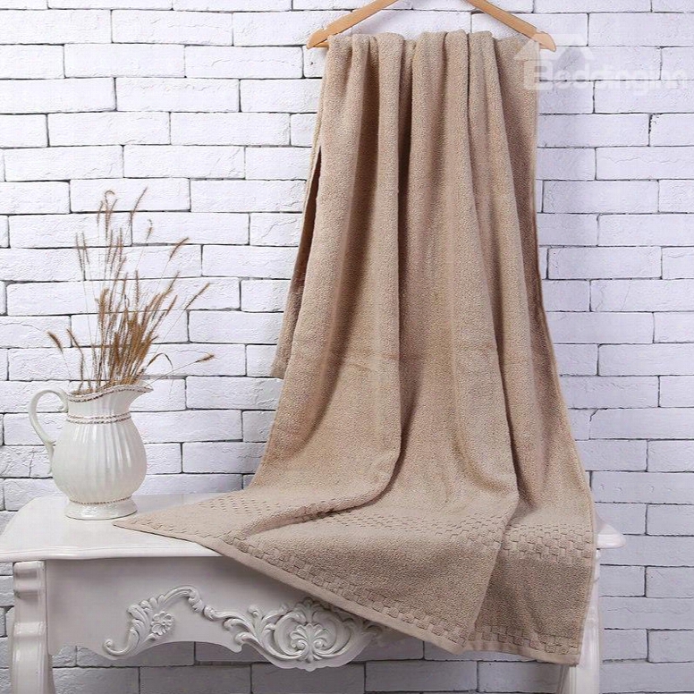 Brown Soft Cotton Machine Washab Le Unusual Large Bath Towel