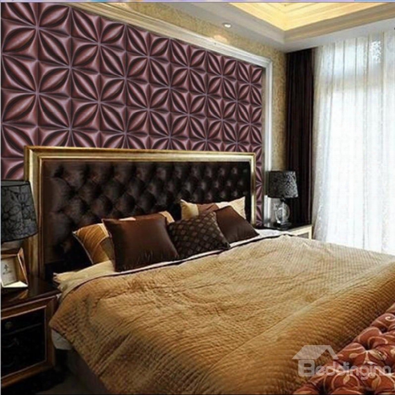 Classic European Style Square Flower Plaid Pattern Home Decorative Wall  Murals