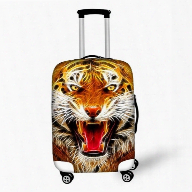 Cool Angry Tiger Pattern 3d Painted Luggage Cover