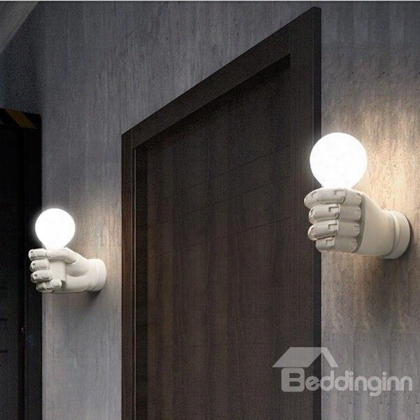 Creative Modern Design Black And White Fist Wall Light