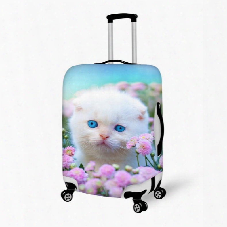 Cute Persian Cat Pattern 3d Painted Luggagee Cover