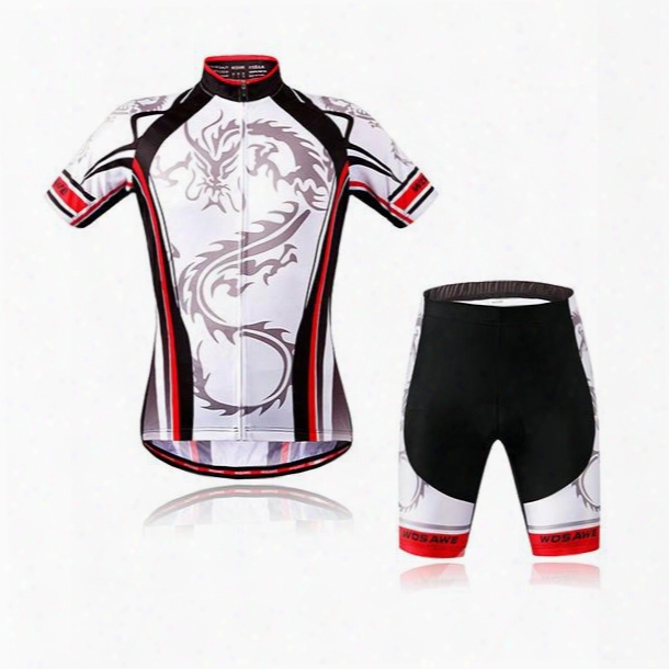 Dragon Pattern Shorts Set Mens Outdoor Sports Jersey 3d Padded Cycling Clothing