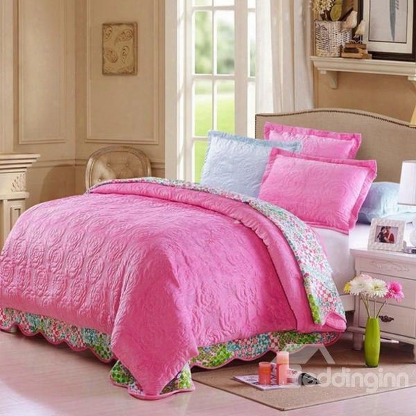 Dreamy Pink Skincare Flannel And Cotton 3-piece Bed In A Bag