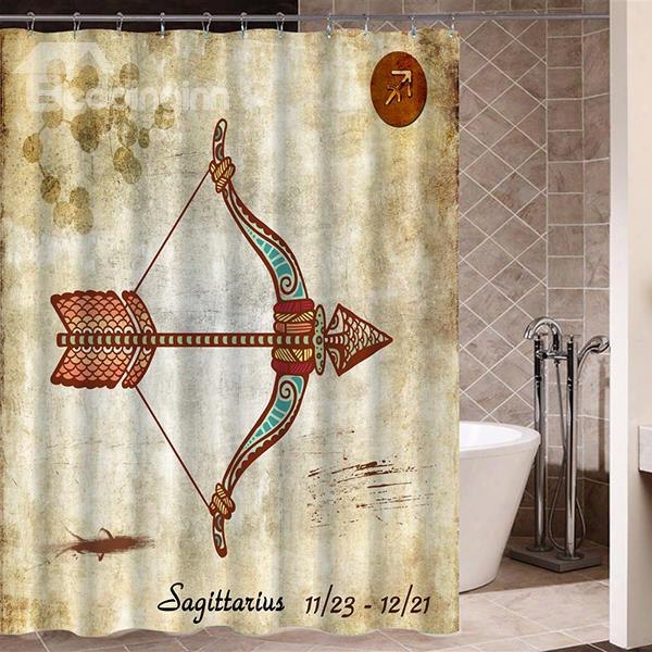 Exotic Sagittarius Symbol Print 3d Bathroom Shower Curtain