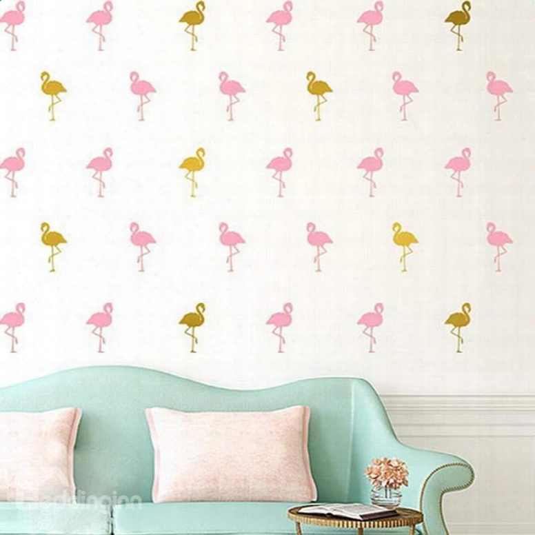 Fashion Flamingo Design Decoration Wall Decal