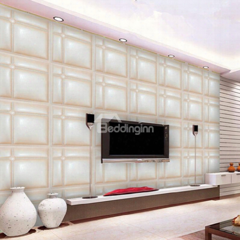 Fresh Modern Style Simple Plaid Pattern Home Decorative Wall Murals