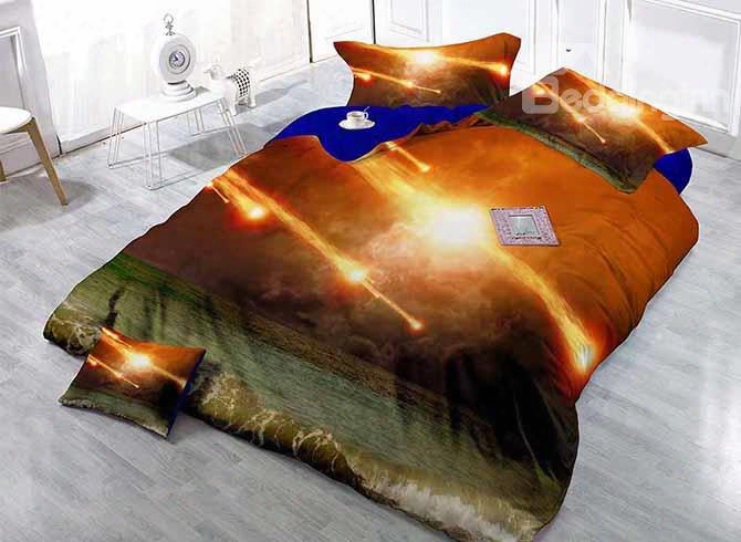 Gorgeous Galaxy Scenery Design Satin Drill 4-piece Duvet Cover Sets