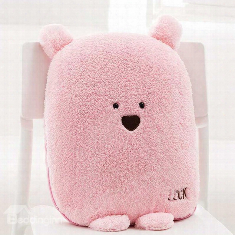 Lovely Cartoon Pink Bear Pattern Design Three Kinds Of Use Multi-functional Car Pillow