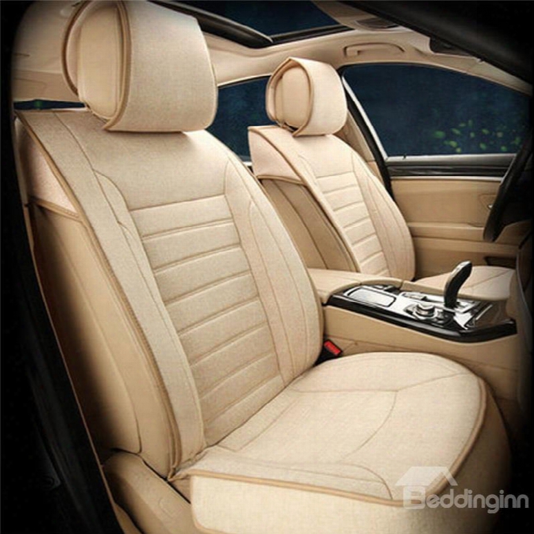 Lxurious Classic Design Breathable Easy Flax Surface Material Universal Car Seat Cover