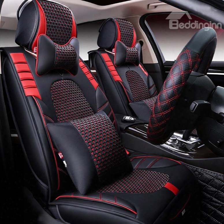 Luxury High-grade Durable Pu Leather Material Five Universal Car Seat Cover