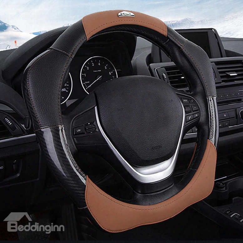 New Unique Design Natural Rubber Inner Ring With Leather External Material Universal Car Steering Wheel Cover