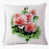 Adorable Pink Rose Print Square Throw Pillow