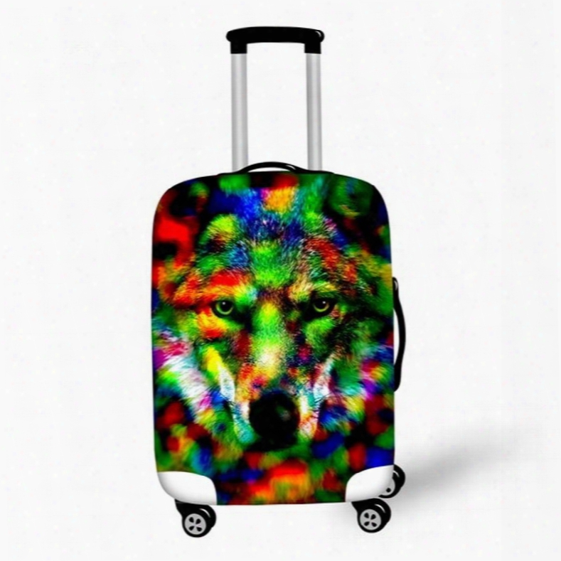 Special Wolve Pattern 3d Painted Luggage Protector Cover