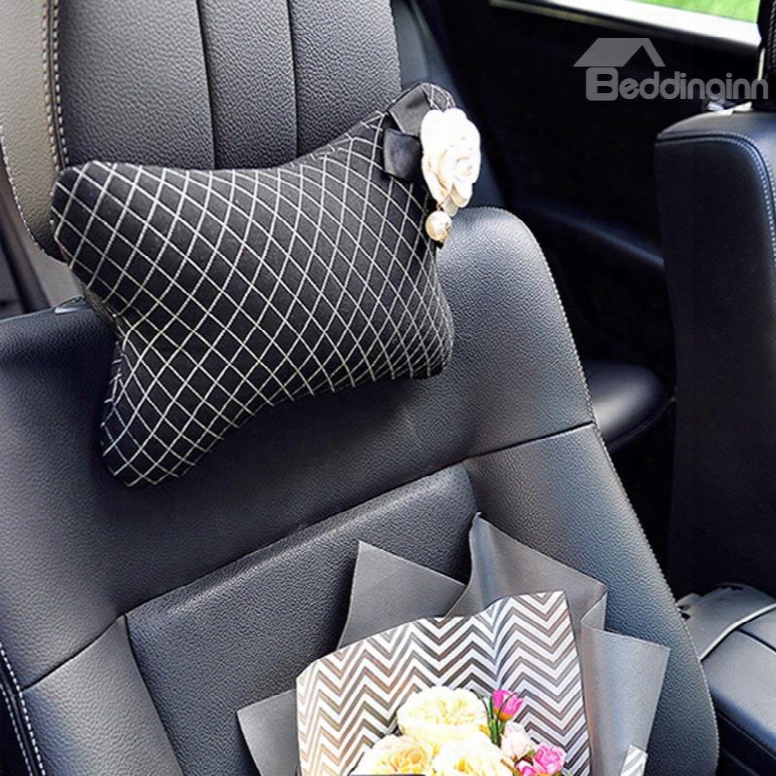 Super Cool Design With White Beautiful Camellias Flower Single Car Headre St Pillow