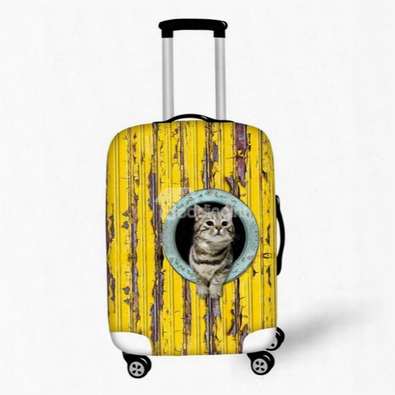 Vin Tage Cute Animals Pattern 3d Painted Luggage Protector Cover