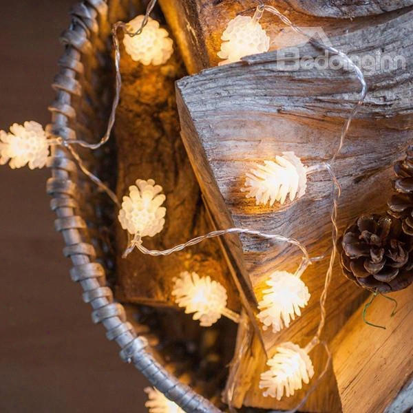 10 Meter Indoor Warm White Led Pinecone Fairy Lights