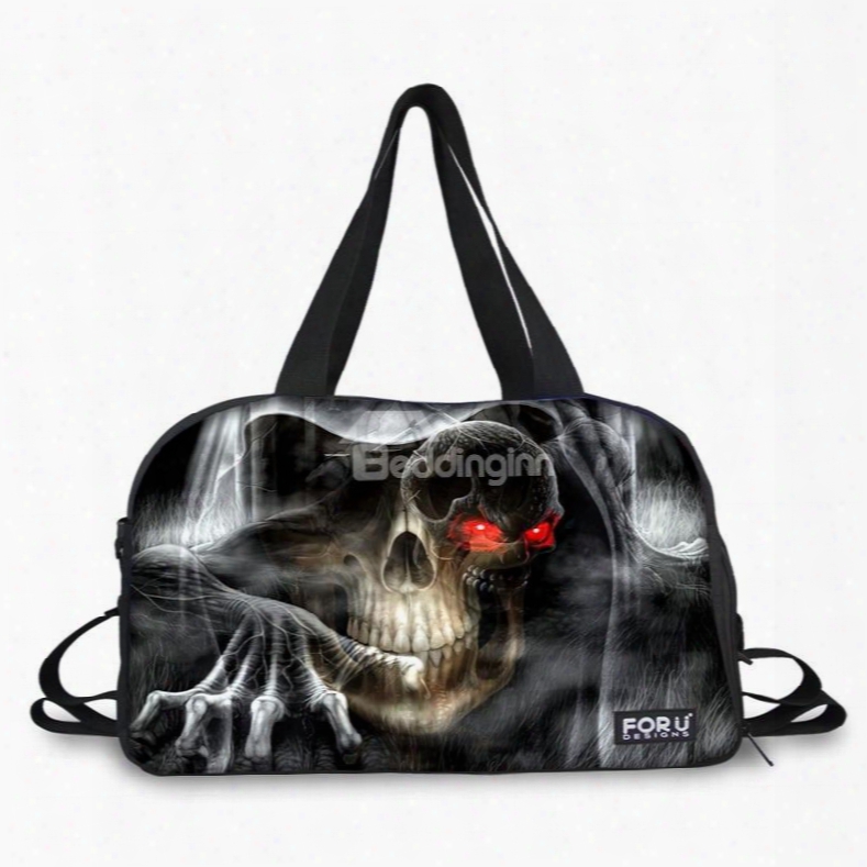 Abstract Skull Pattern 3d Painted Travel Bag