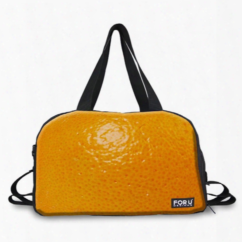 Adorabble Orange Peel Pattern 3d Painted Travel Bag