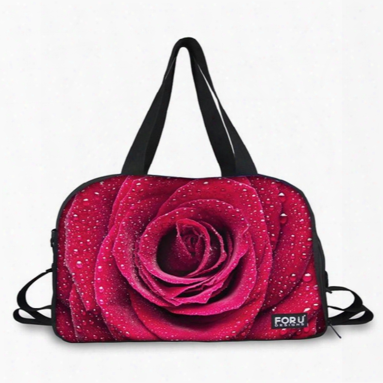 Amazing New Rose Pattern 3d Painted Travel Bag