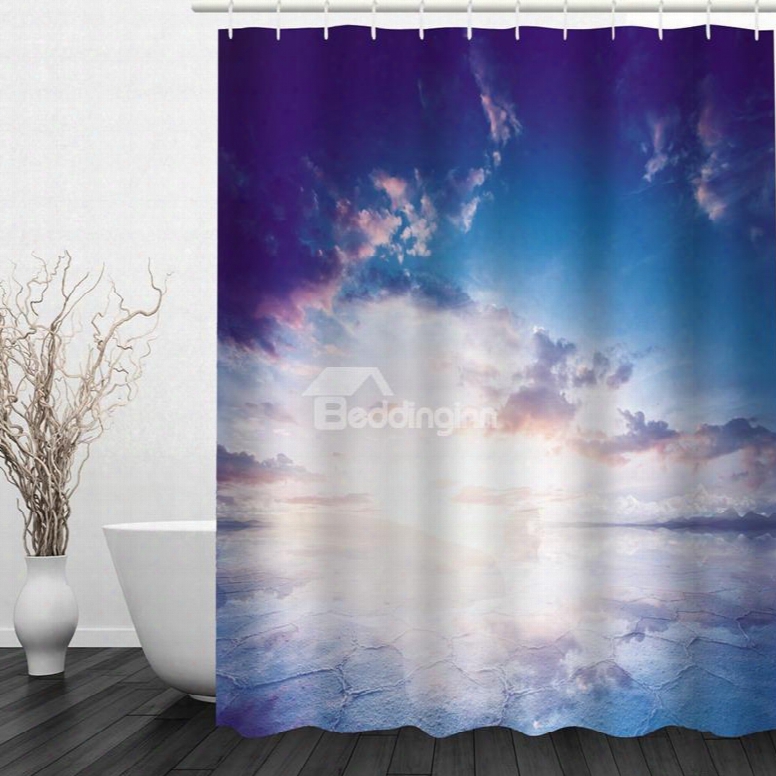 Beautiful Clouds In Sky 3d Printed Bathroom Waterproof Shower Curtain