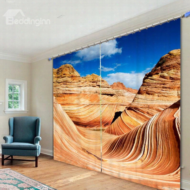 Beautiful Desert Scenery Of Arizona Printed 3d Curtain