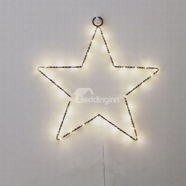 Bright Fashion Pentagram Star Shape Design Room Decoration Led String Lights