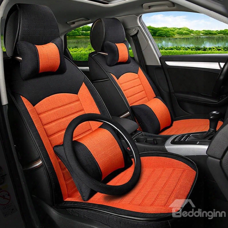 Bright Orange Cost-effective Duurable Pet Material Popular Universal Five Car Seat Cover